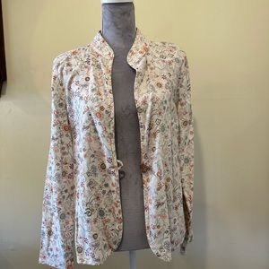 Christopher & Banks jacket. Floral.  Lightweight. Summer spring. NWT
